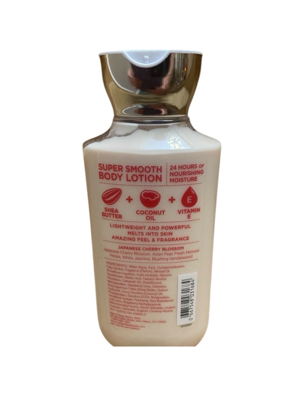 Bath & Body Works Japanese Cherry Blossom 24 Hour Body Lotion Shea Butter Vit E - Picture 2 of 4